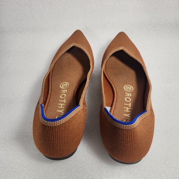 ROTHYS The Point Ballet Flat In Fawn Size W7.5 - Picture 10 of 13